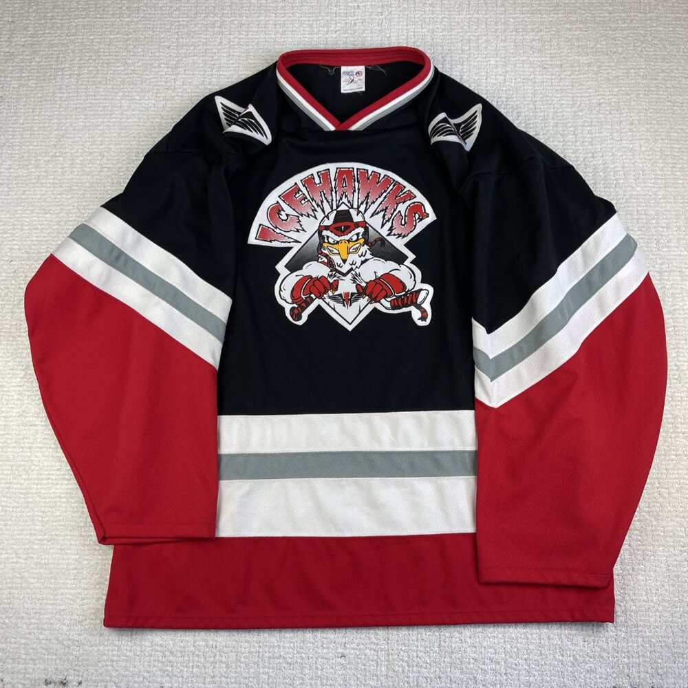 VTG Winston Salem Icehawks Junior League AK Hockey Jersey Size XL Canada Made